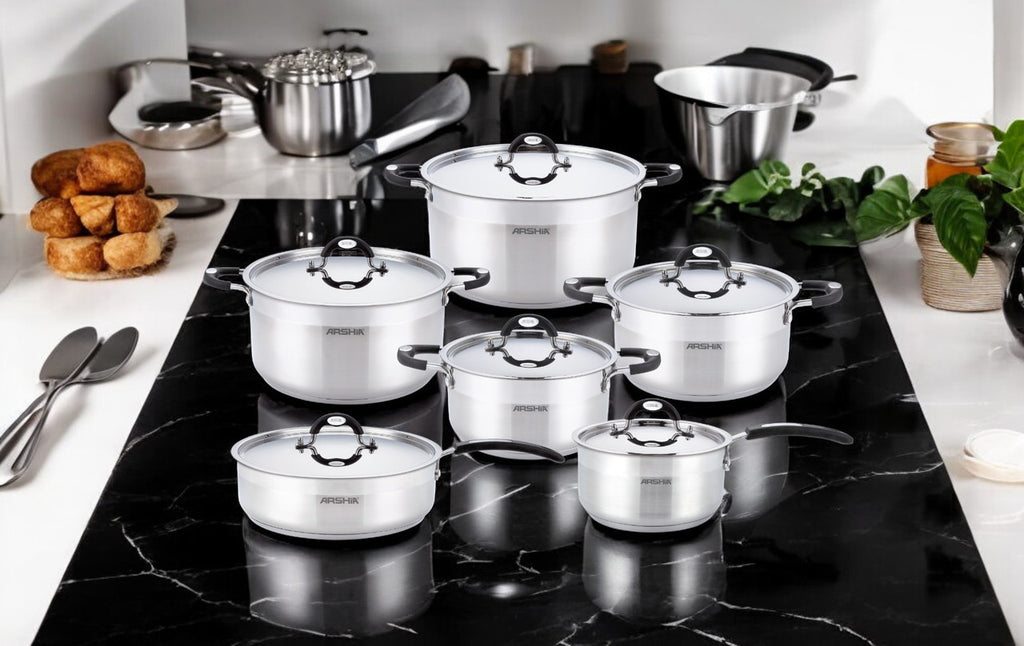 ARSHIA Stainless Steel Cookware Set 12pcs SS478