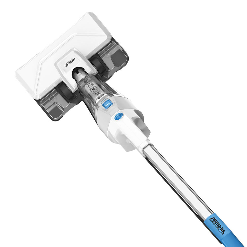 Arshia 4-in-1 Vacuum Cleaner with Mop – 1000W Copper Motor, HEPA Filter, Wet & Dry Cleaning, Lightweight Design, 5M Cord (White & Blue)