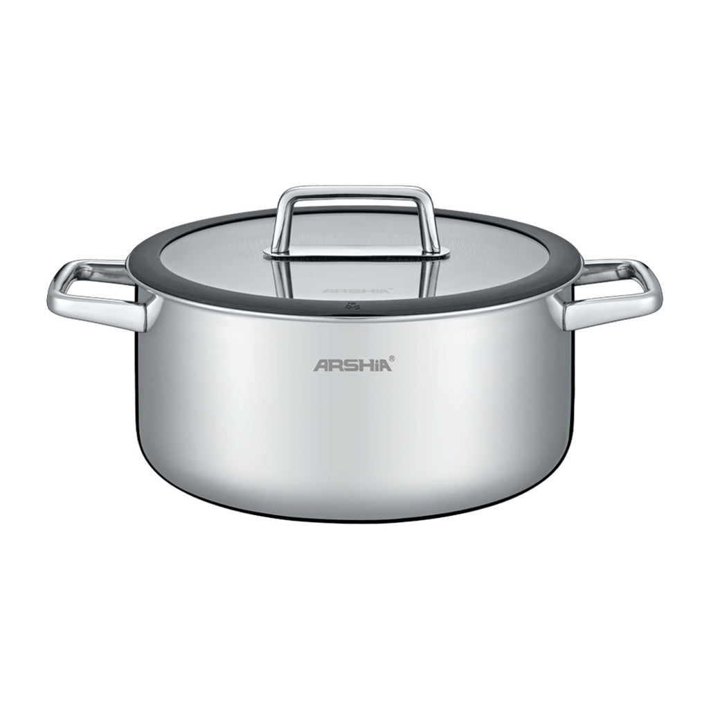 Arshia Stainless Steel Casserole With Lid 20cm