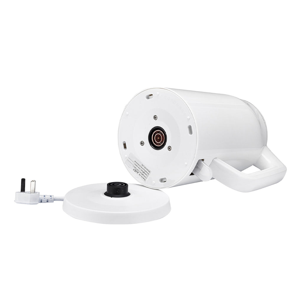 Arshia 1.7L Electric Kettle (White) – Fast Boil, Double-Wall, 360° Base, Auto Shut-Off, Family Size
