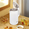 Arshia 1.7L Electric Kettle (White) – Fast Boil, Double-Wall, 360° Base, Auto Shut-Off, Family Size