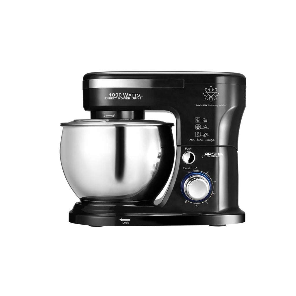 Arshia 5L Stand Mixer – 1000W Powerful Motor, 6 Speeds, Planetary Action, LED Bowl Cover