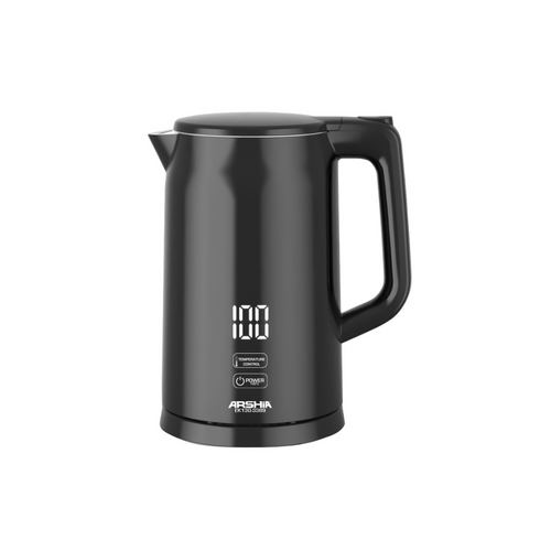 Arshia Electric Kettle 1.7L â 2200W Stainless Steel Quick Boil Kettle with Strix Technology, One-Touch Operation & Stay-Cool Body
