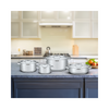 Arshia 8-Piece Stainless Steel Cookware Set – 3-Layer Base, Heat-Resistant Handles, Induction Compatible