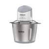 Arshia Electric Chopper 3L (White) – 600W Food Chopper with Two Bowls, Titanium Blades & Safety Switch