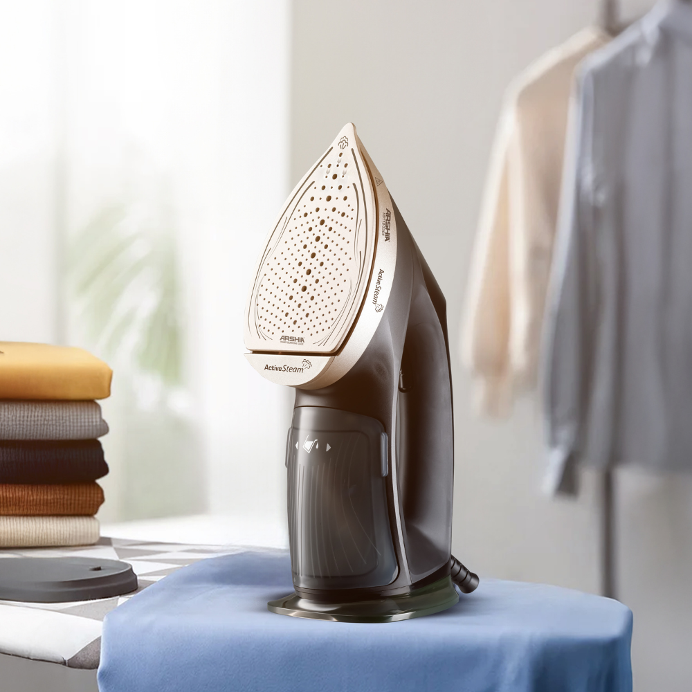 Arshia Handheld Garment Steamer – Black & Gold, 1960W, 25s Heat-Up, 200ml Tank