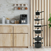 ARSHIA 6-Level Chrome Cookware Rack – 1.3m Stainless Steel Stand for Pots & Pans, Easy Install