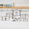 Arshia Stainless Steel Cookware Set 16Pcs Rose Gold