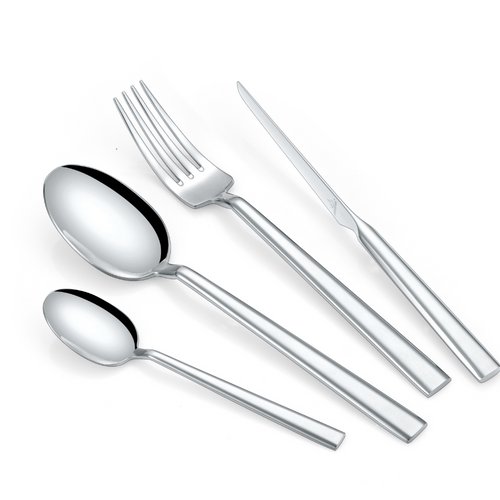 Arshia TM339S Shiny Silver 95-Piece Cutlery Set – Premium 18/10 Stainless Steel with Ergonomic Handles & Shiny Finish