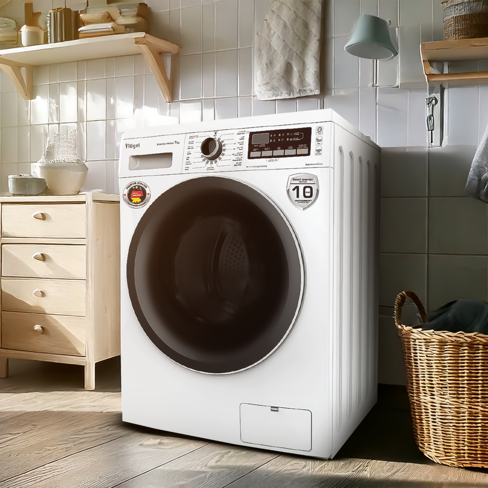 Flügel 7kg Front Load Washing Machine – 1400RPM, 16 Programs, Quick & Eco Wash, LED Display