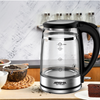 Arshia 1.7L Premium Double-Layer Glass Kettle – 1800W, Fast Boil, Strix Control, Auto Shut-Off, Blue Light, Cord Storage