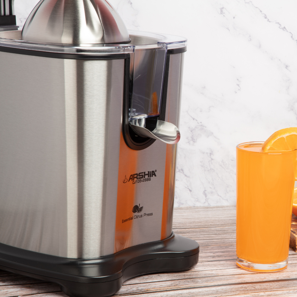 Arshia Citrus Juicer  – 300W, Stainless Steel Cone, Anti-Drip, Compact Design