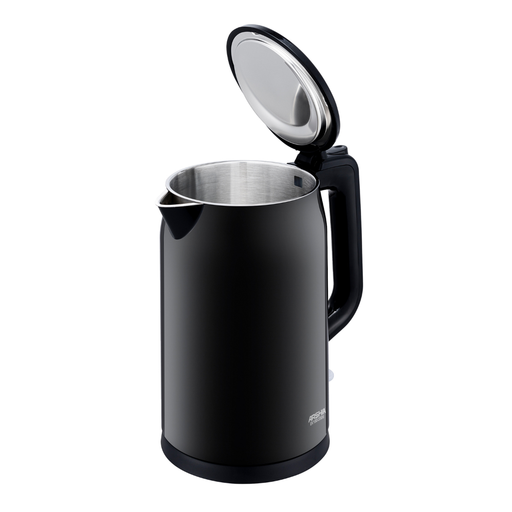 Arshia Electric Kettle 1.7L – 1800W Fast Boiling, Safe & Stylish – Black
