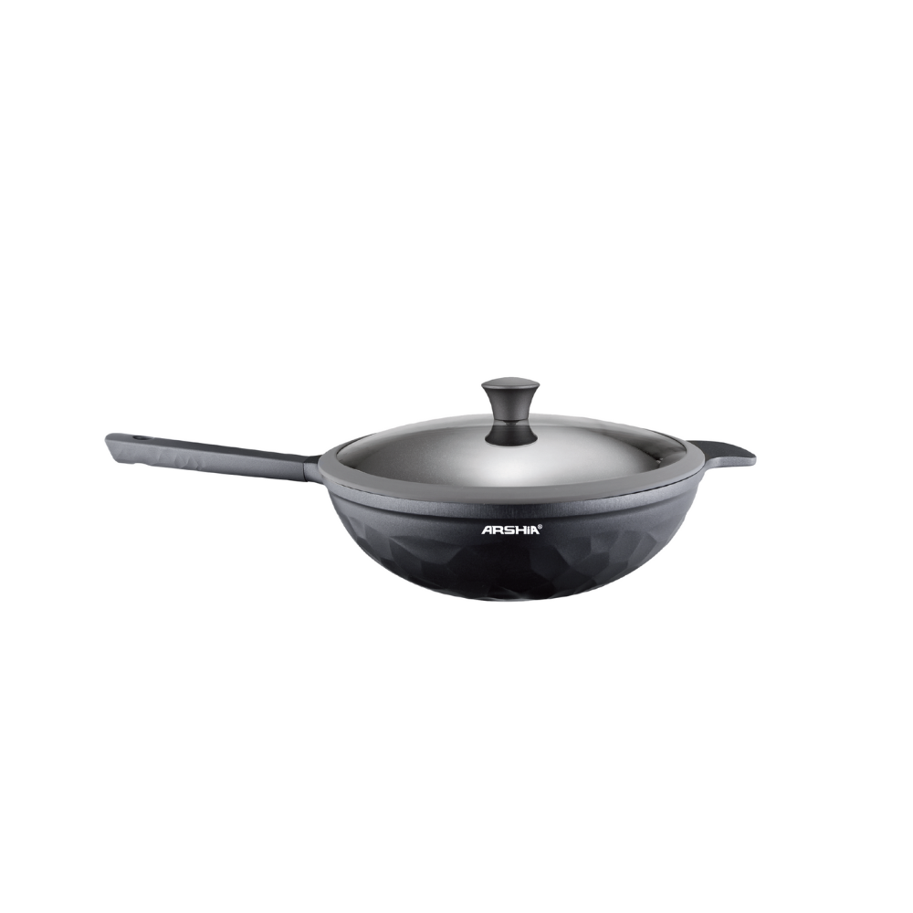 Arshia 16-Piece Gray Diamond Cookware Set – Premium Die-Cast Aluminium with Teflon Select Non-Stick | Durable, Stylish & Heat-Efficient