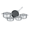 Arshia 9-Piece Stainless Steel Cookware Set – Premium Non-Stick Etched Surface, Oven-Safe, Induction Compatible