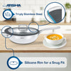 Arshia 9-Piece Stainless Steel Cookware Set – Premium Non-Stick Etched Surface, Oven-Safe, Induction Compatible