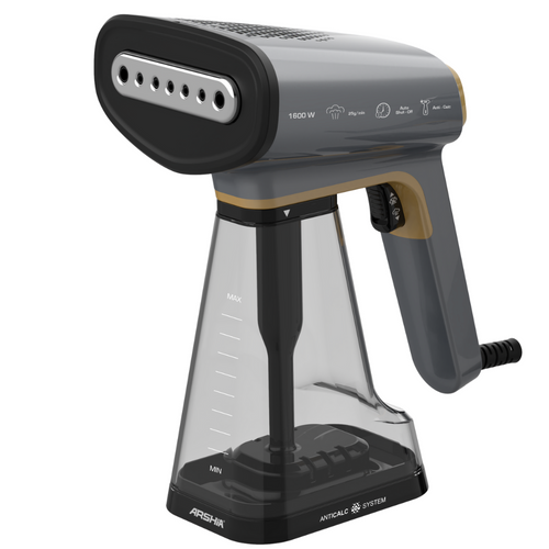 Arshia Handheld Steamer HS050 – 1600W Portable Garment Steamer with Auto Shut-Off & Anti-Calc System | Travel-Friendly Wrinkle Remover