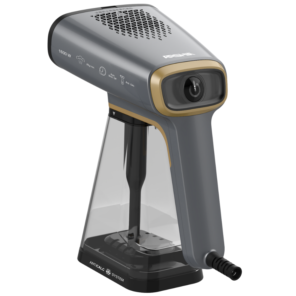 Arshia Handheld Steamer HS050 – 1600W Portable Garment Steamer with Auto Shut-Off & Anti-Calc System | Travel-Friendly Wrinkle Remover