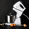 ARSHIA Hand & Stand Mixer with 2L Stainless Steel Bowl – 300W, 5 Speeds + Turbo, White