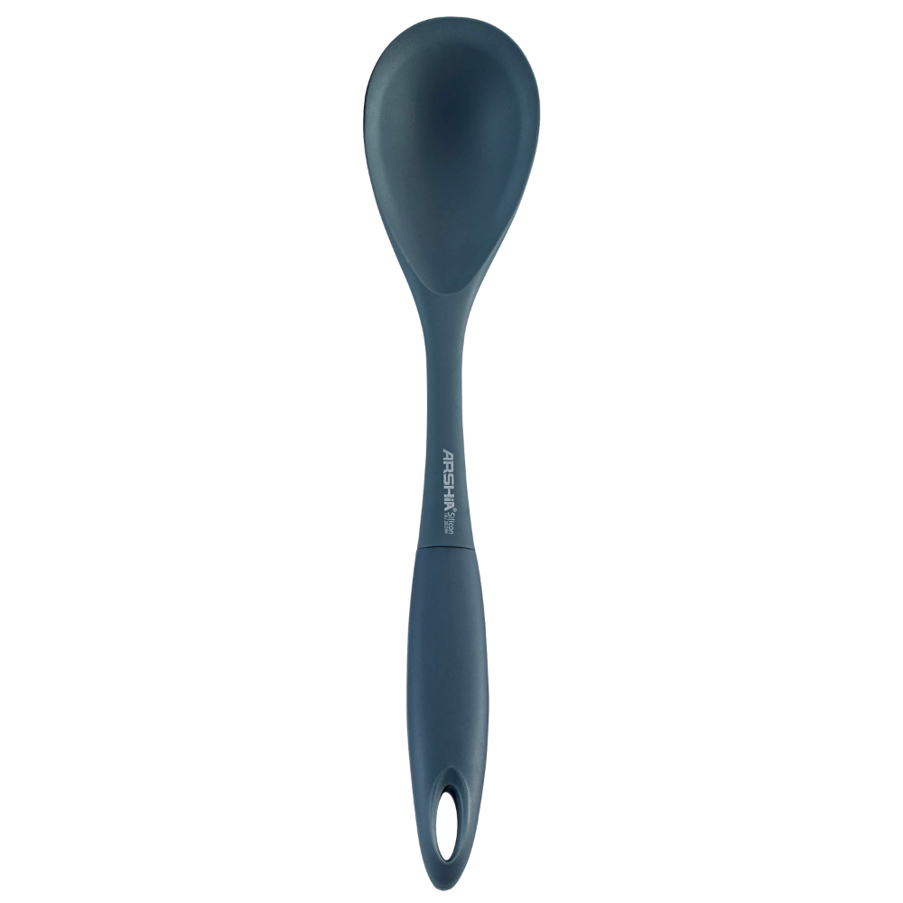 Arshia Silicone Solid Spoon – Heat Resistant, Nonstick Safe, Ergonomic Handle, Dishwasher Safe