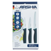 Arshia 3-Piece Stainless Steel Knife Set — 3.5″ Paring, 3.5″ Serrated & 5″ Tomato (1.5 mm Blades)