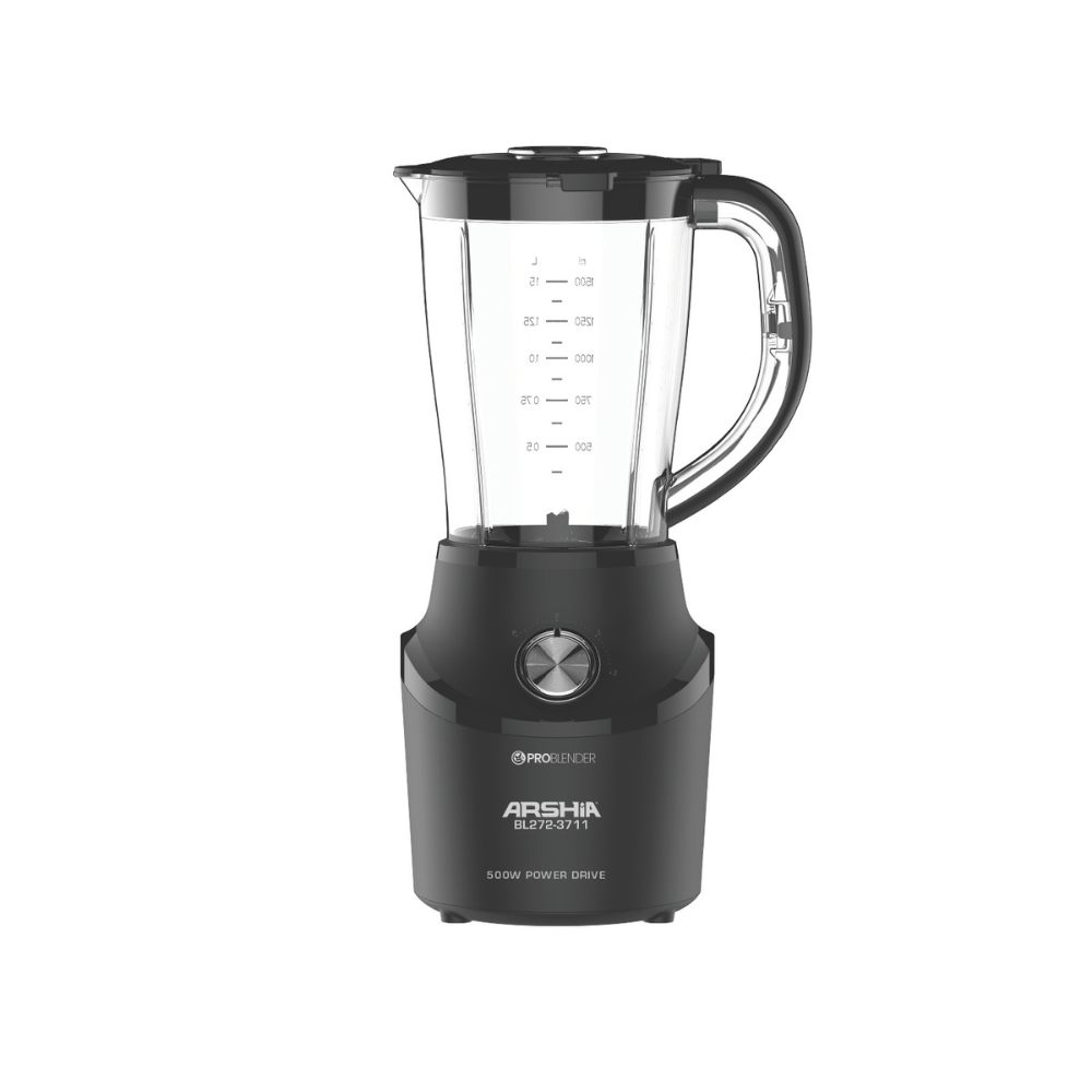 Arshia 1.5L Powerful Table Blender – 500W Motor with 4 Steel Blades & Ice Crushing Function