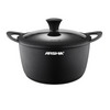 Arshia CO498 Casserole with Black PTFE Finish & Silicone Lid – Heat-Resistant with Bakelite Knob
