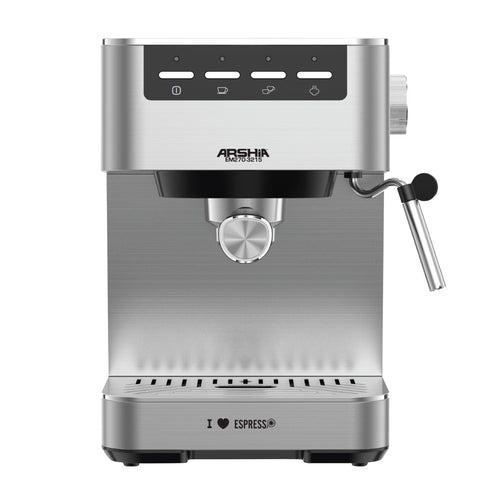 Arshia Espresso Machine 3215 – 20-Bar Pump, 1100W, 1L Water Tank | Professional Home Coffee Maker