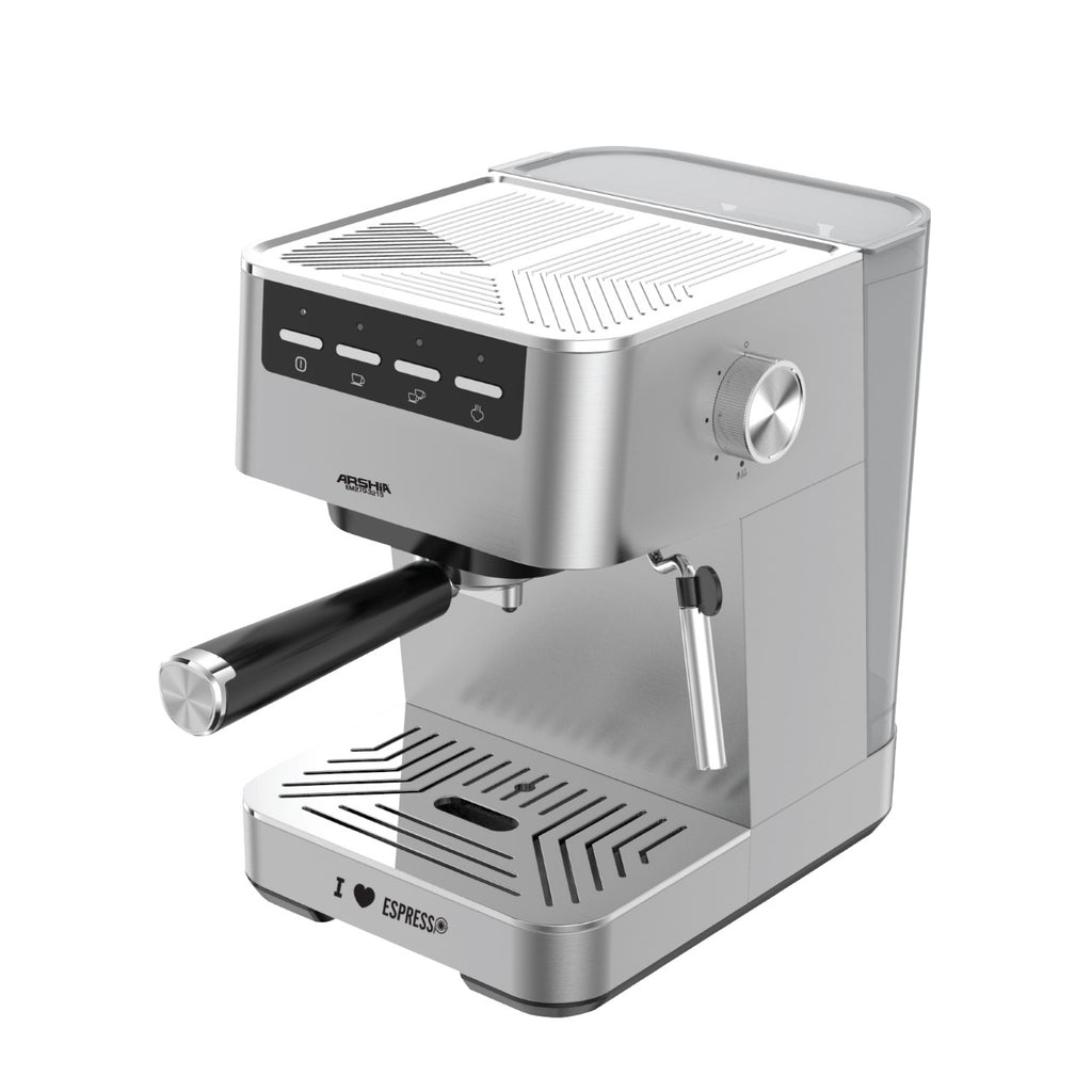 Arshia Espresso Machine 3215 – 20-Bar Pump, 1100W, 1L Water Tank | Professional Home Coffee Maker