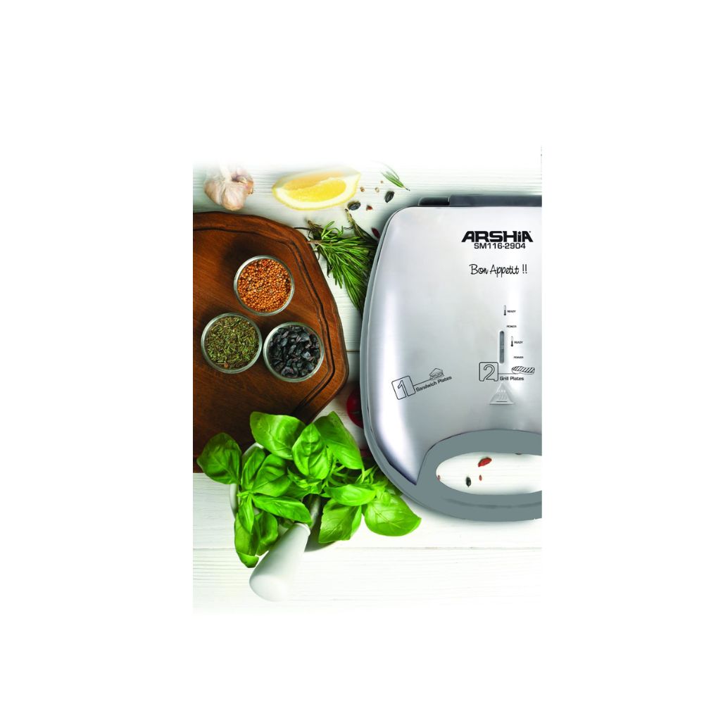 Arshia Sandwich Maker Silver SM116-2904