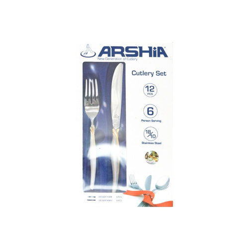 Arshia Silver Dessert Knife and Fork 12pc Set