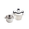Arshia Twin Stainless Steel Pressure Cooker Set – 7L & 4L, Dual Capacity, Cool-Touch Handles, Induction Compatible, Quick & Healthy Cooking