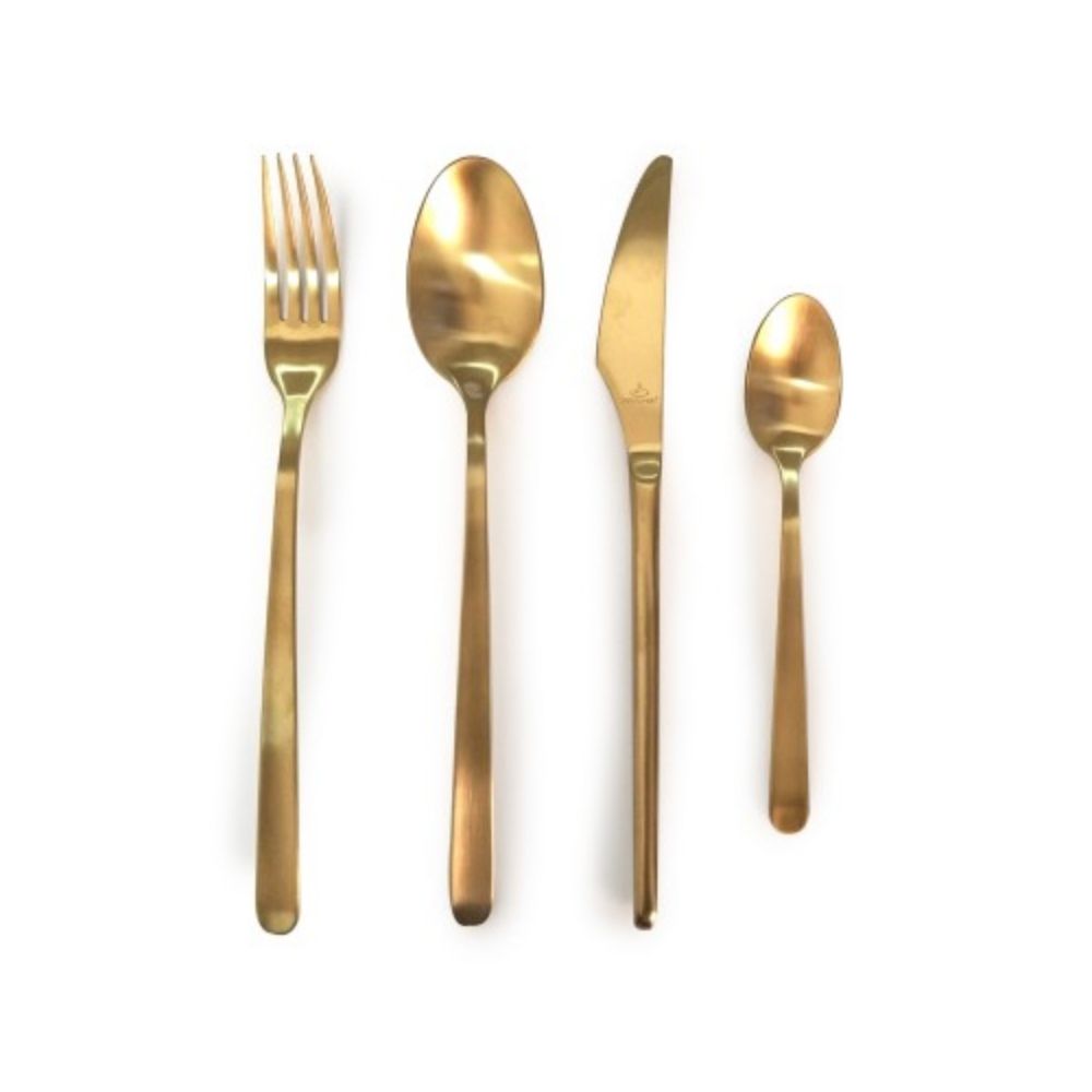 Gold Brushed Cutlery 24pc Set
