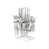 Gold Cutlery 24pc Set with Stand