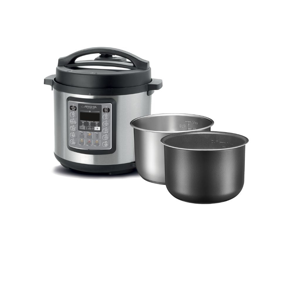 Arshia Digital Pressure Cooker – 6L | Dual Pot | 1000W | 12-in-1 Multifunction Electric Cooker