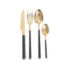 Arshia Gold and Black Cutlery 24pc Set TM014GB