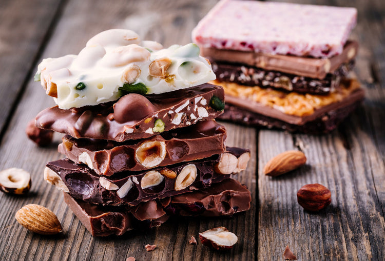Nut and Dried Fruit Dark Chocolate Bark