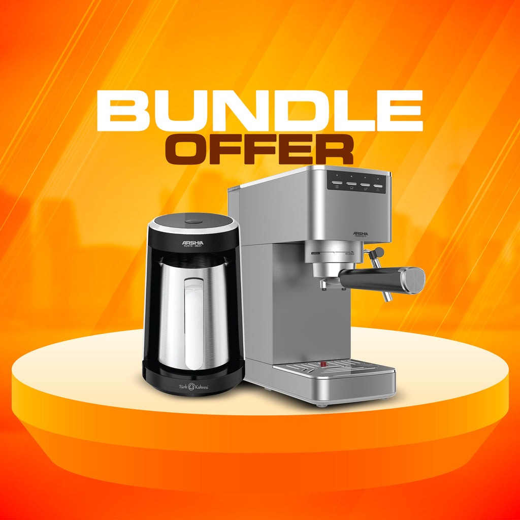 Arshia Espresso Machine + Turkish Coffee Maker Bundle
