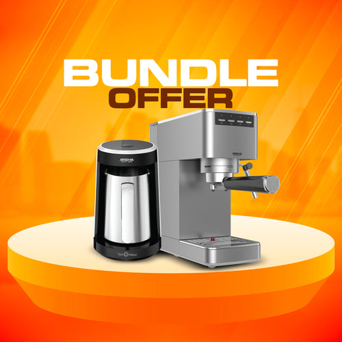 Arshia Espresso Machine + Turkish Coffee Maker Bundle