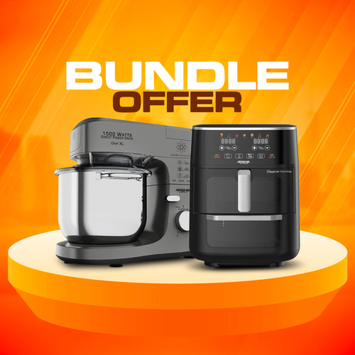 Arshia Smart Cooking & Baking Bundle – Arshia Dual X Cyclone Air Fryer & Premium 7L Stand Mixer