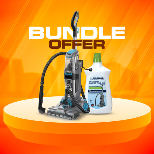 Arshia Carpet Washer + Carpet Shampoo – Complete Carpet Cleaning Solution
