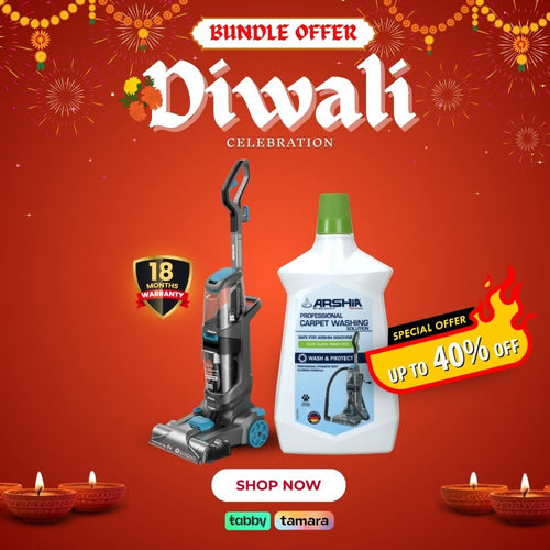 Arshia Carpet Washer + Carpet Shampoo – Complete Carpet Cleaning Solution