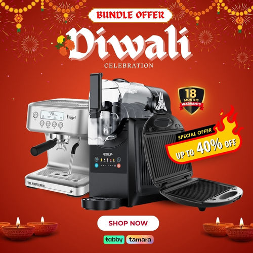 Arshia Slushie Maker + Flugel Digital Espresso Machine + Arshia Sandwich Maker Bundle