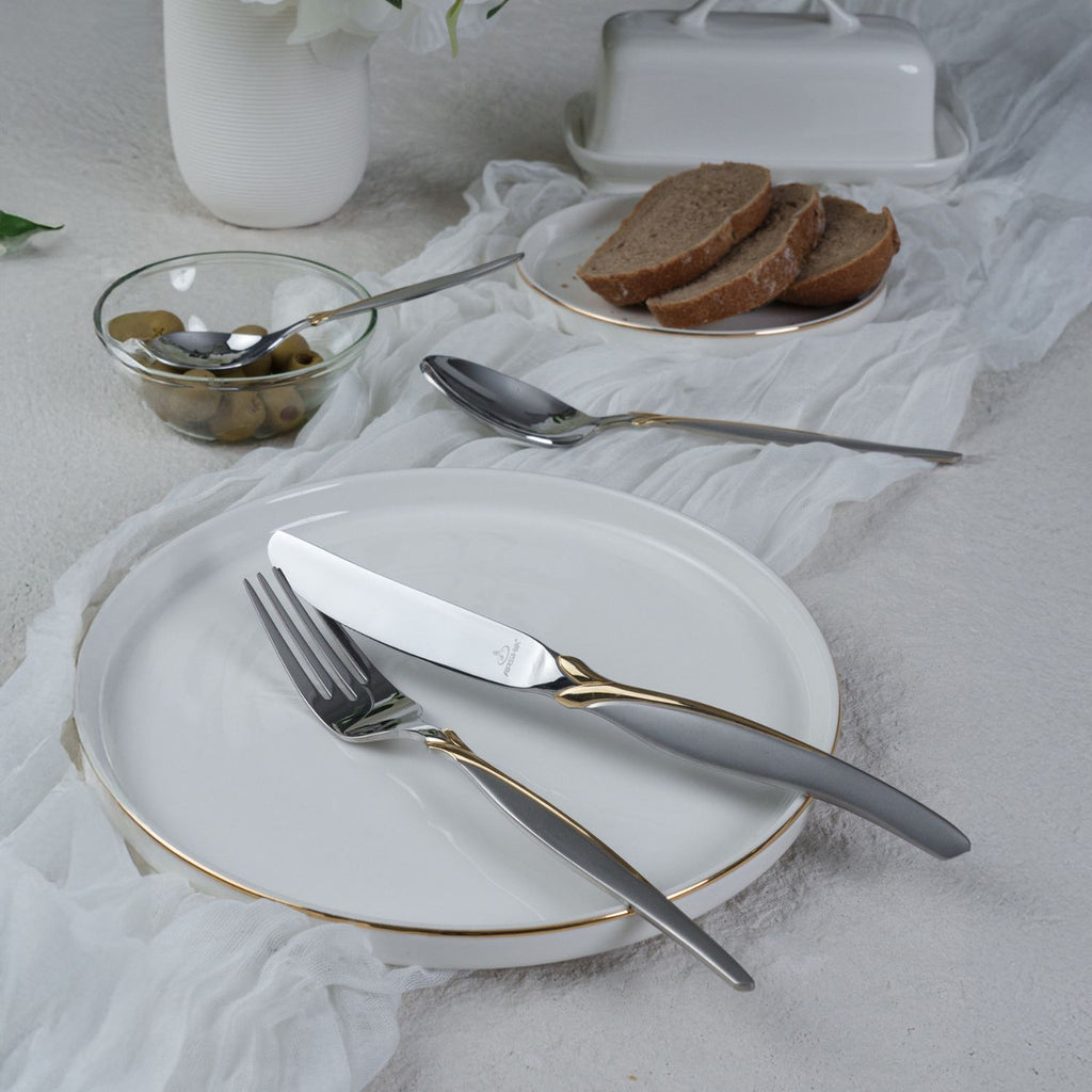 Arshia Stainless Steel Cutlery Set 95pcs Gold & Silver