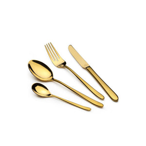 Arshia Premium Stainless Steel Cutlery Sets 50pcs Gold