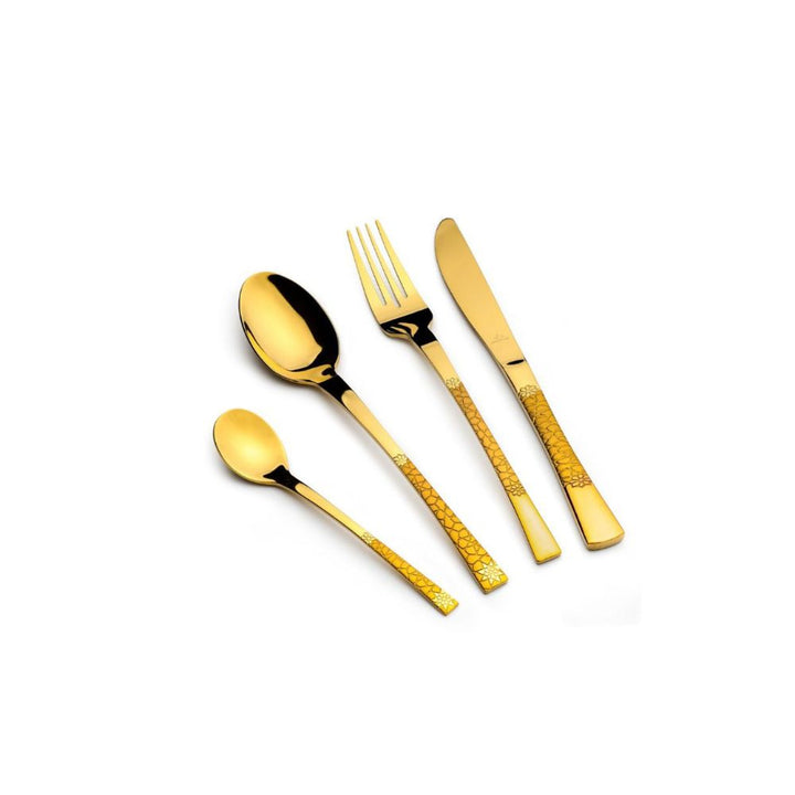 Arshia Stainless Steel Cutlery Sets 50pcs Gold