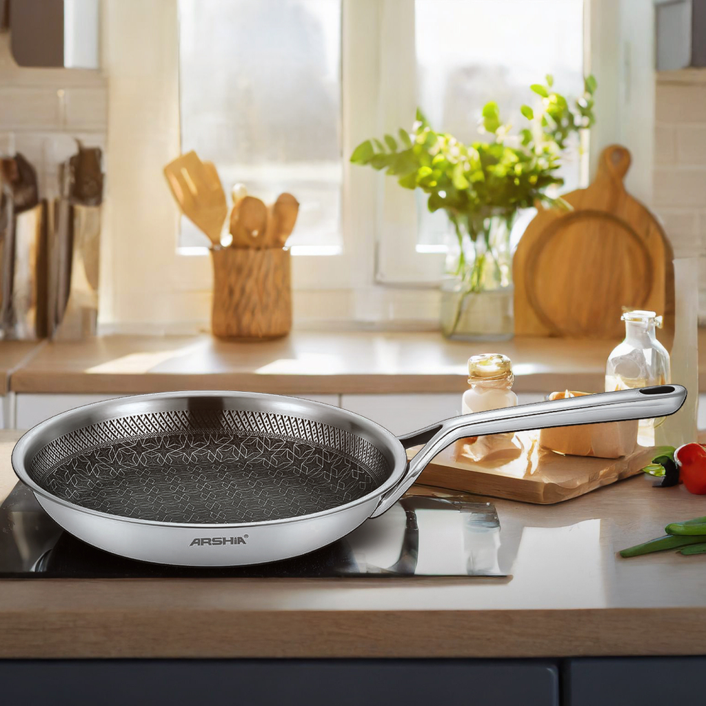 Arshia Stainless Steel Non-Stick Frypan 24cm