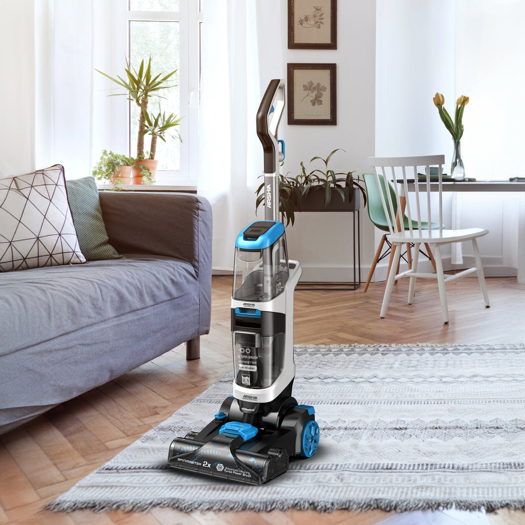 Arshia Carpet Washer 800W – Dual Turbo Power, HeatForce Quick Dry 30min, 11KPA Suction, 2.1L Tank, Upholstery Tool & Advanced Scrubbing Brush – 18-Month Warranty