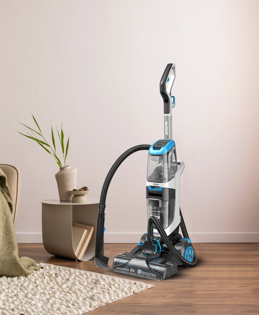 Arshia Carpet Washer 800W – Dual Turbo Power, HeatForce Quick Dry 30min, 11KPA Suction, 2.1L Tank, Upholstery Tool & Advanced Scrubbing Brush – 18-Month Warranty