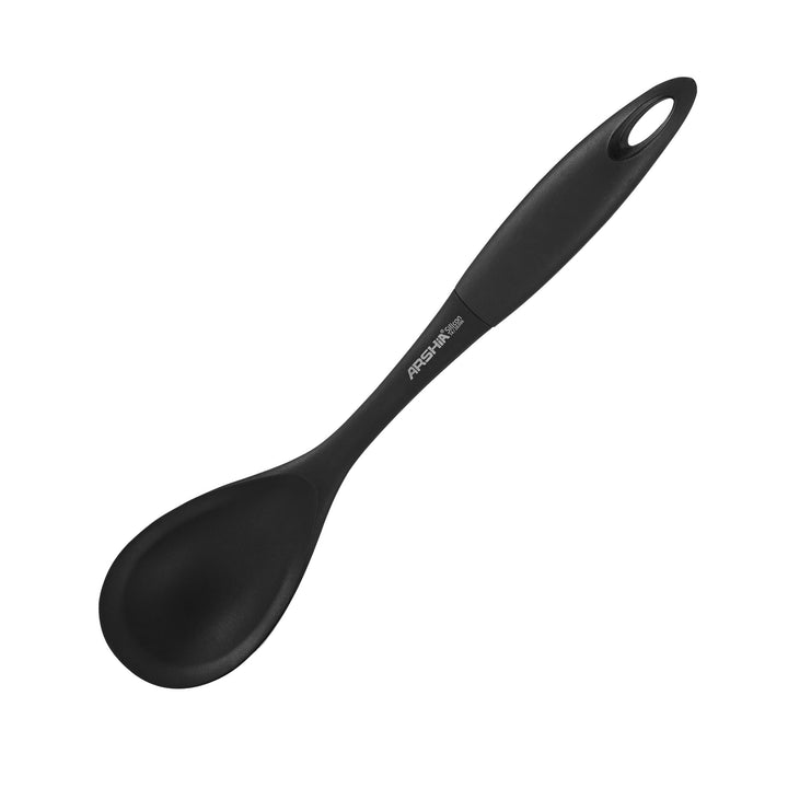 Arshia Kitchenware Utensils Silicone Utensil - Solid Spoon (Black) Premium Quality